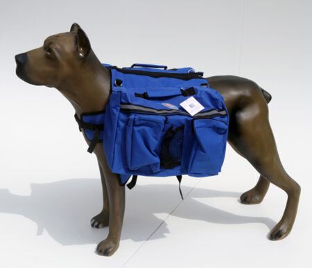 Suporte de carga dorsal para cães - tamanho grande - azul