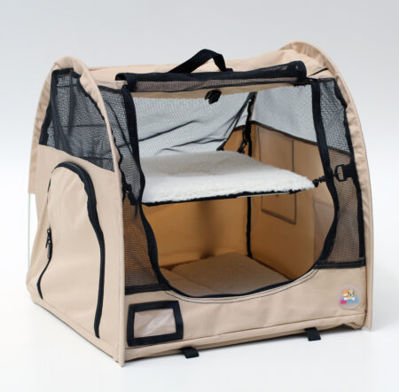 Tenda simples para pets, dobrável, beige