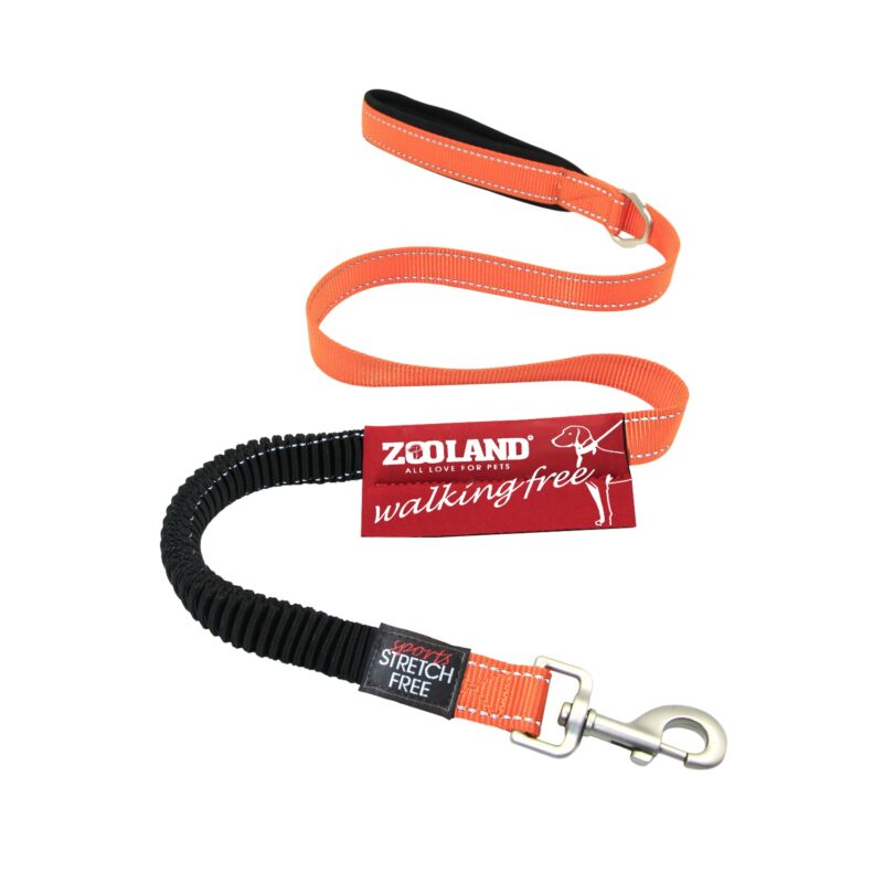 Guia flexível, para pets, em lona, revestida com neoprene, com faixa refletiva de segurança, 0,85 mt de comprimento, 1,25mt esticada, para pets de até 30kgs - Image 5