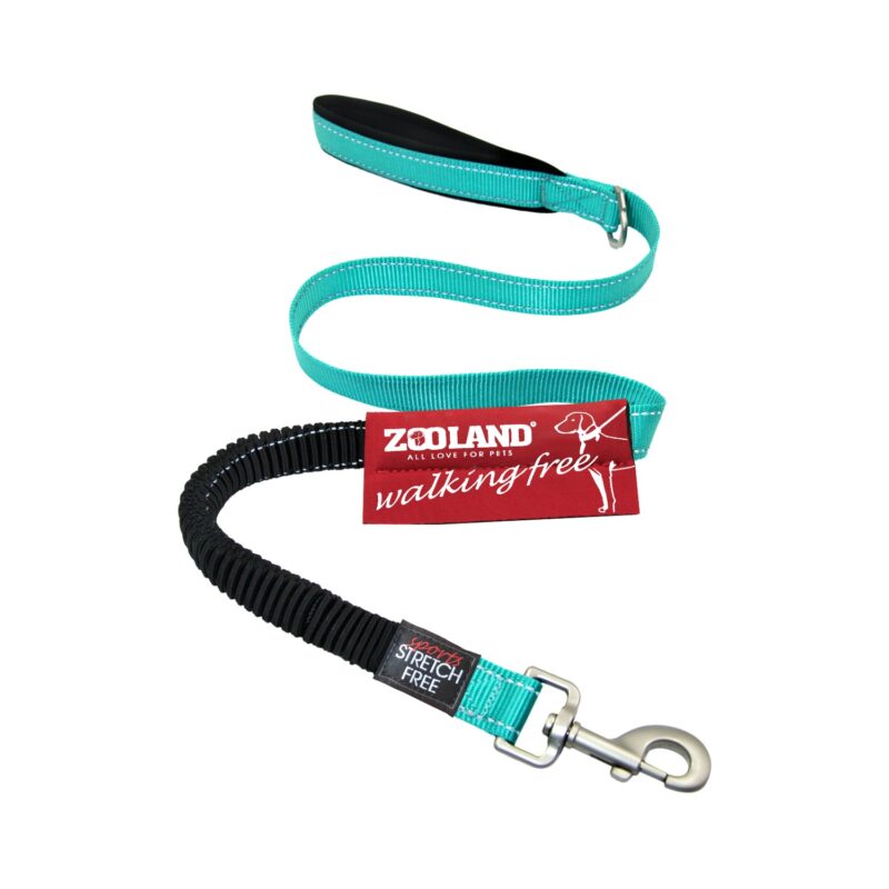 Guia flexível, para pets, em lona, revestida com neoprene, com faixa refletiva de segurança, 0,85 mt de comprimento, 1,25mt esticada, para pets de até 30kgs - Image 4