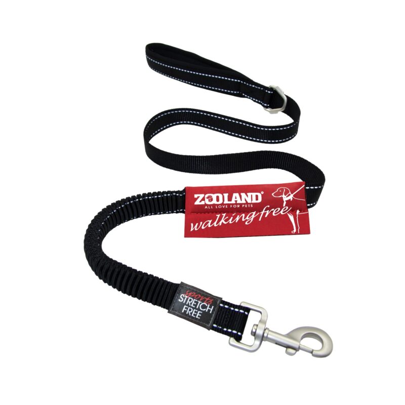 Guia flexível, para pets, em lona, revestida com neoprene, com faixa refletiva de segurança, 0,85 mt de comprimento, 1,25mt esticada, para pets de até 30kgs - Image 2